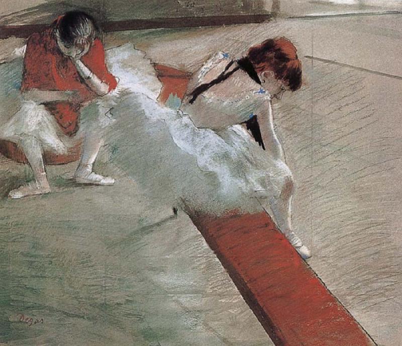 Edgar Degas Dancer have a break oil painting picture